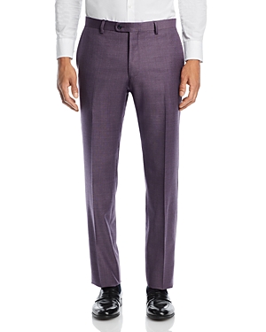 John Varvatos Sharkskin Slim Fit Suit Pants In Purple