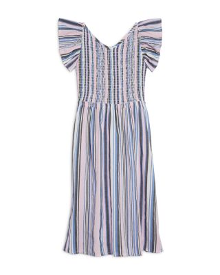 Fashion bcbg blue and white striped dress