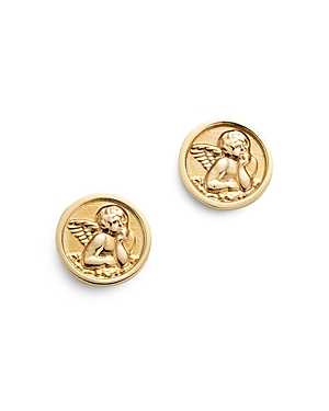 Bloomingdale's Angel Small Disc Stud Earrings In 14k Yellow Gold - 100% Exclusive