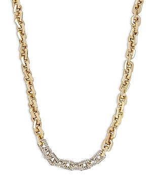 BAUBLEBAR LUCY PAVE CHUNKY LINK COLLAR NECKLACE IN GOLD TONE, 17-19