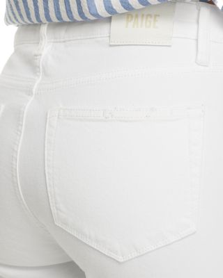 Cindy High Rise Ankle Straight Jeans in White Noise