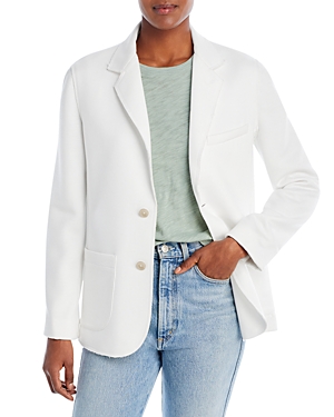 Atm Anthony Thomas Melillo Double Knit Tencel Blend Relaxed Blazer In Chalk