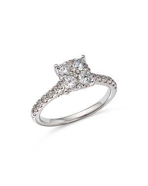 Bloomingdale's Diamond Cluster Engagement Ring in 14K White Gold, 1.00 ct. t.w. - 100% Exclusive