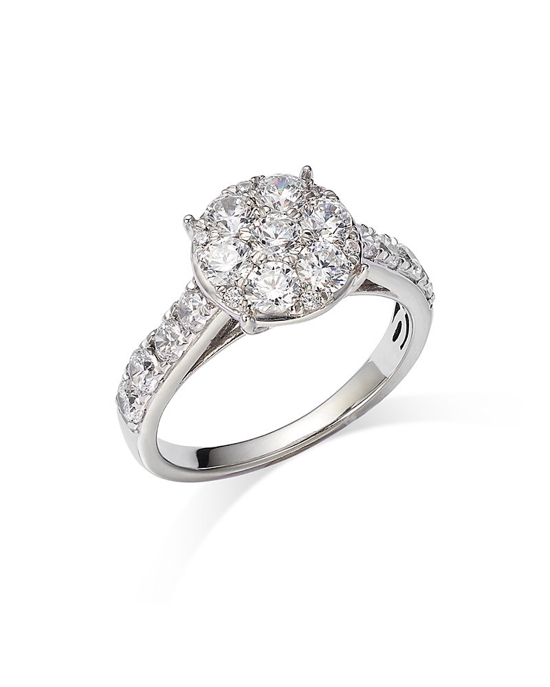 Bloomingdale's Fine Collection Diamond Cluster Ring in 14K White Gold, 1.60 tcw