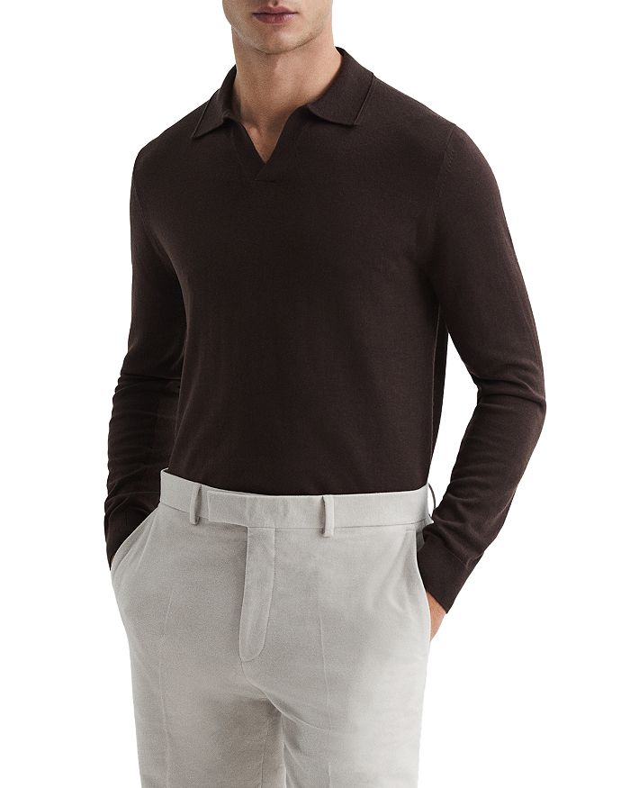 REISS - Milburn Long Sleeve Polo Collar Sweater