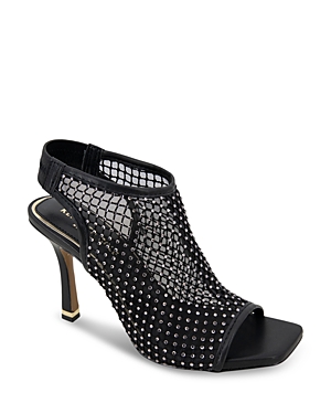 Shop Kenneth Cole Women's Hayley Jewel High Heel Sandals In Black Mesh