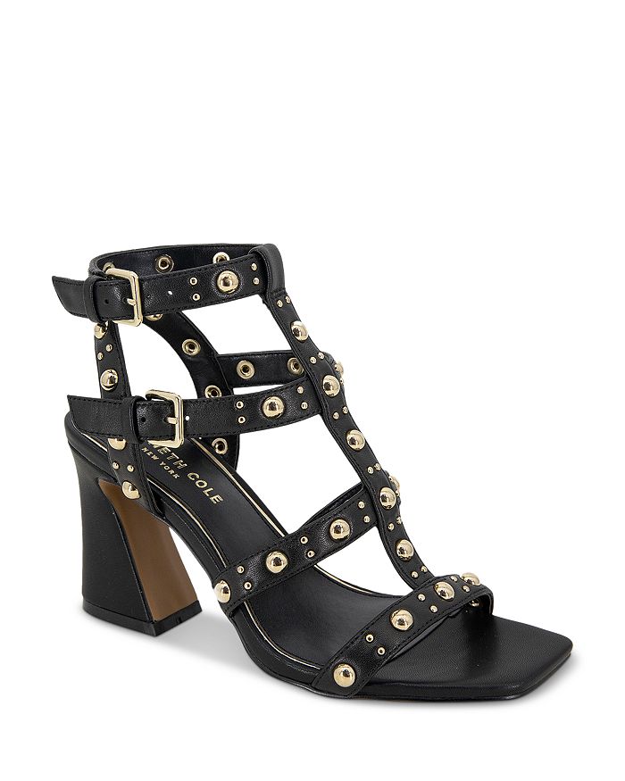 Kenneth Cole Women's Sapha Studded Caged High Heel Sandals | Bloomingdale's