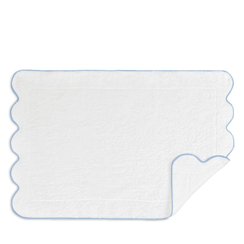 Matouk Cairo Scallop Tub Mat in Light Blue