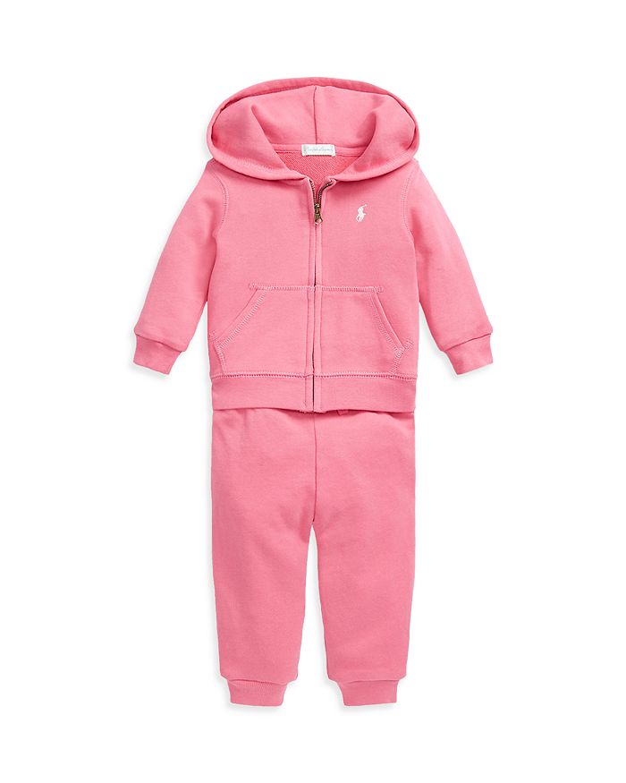 Ralph Lauren Girls Terry Full Zip Hoodie Jogger Pants Set