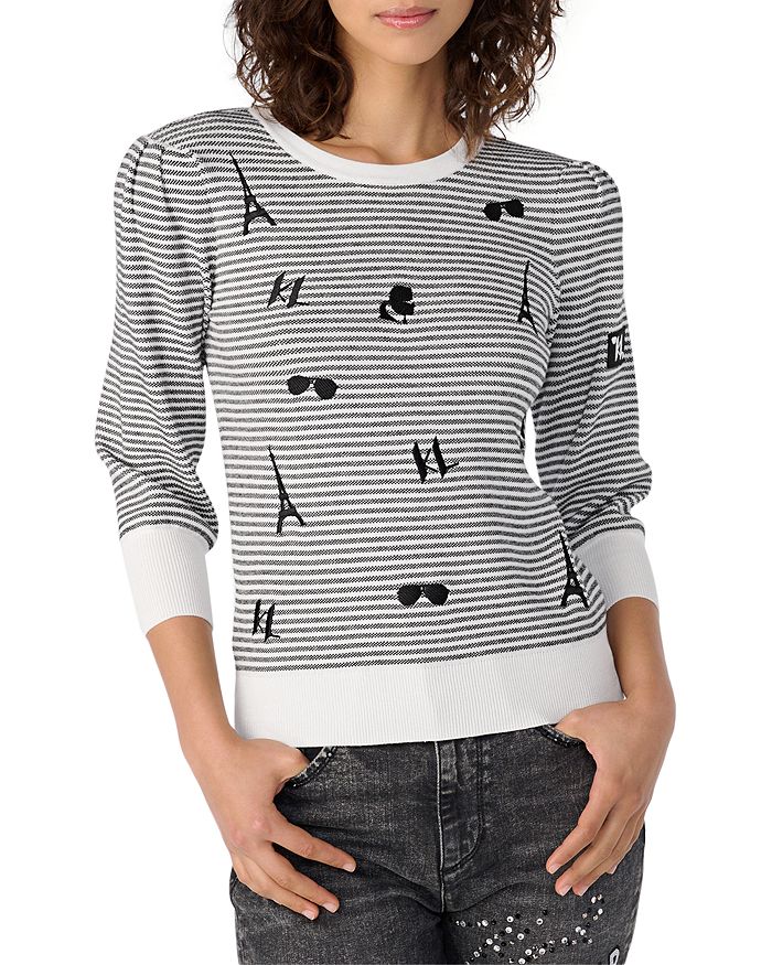 Karl lagerfeld hot sale striped sweater