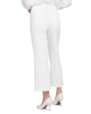 Teresa High Rise Ankle Wide Leg Jeans in Optic White