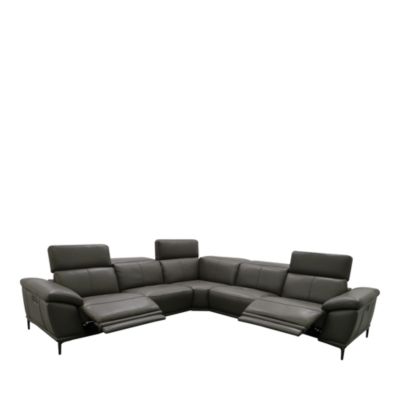 Bloomingdale s Aprile Fabric Reclining Sectional Sofa Blue