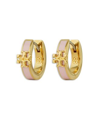 Tory Burch Kira Enamel Huggie Earrings Bloomingdale s