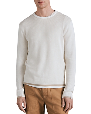Shop Rag & Bone Harvey Striped Crewneck Sweater In Ivory