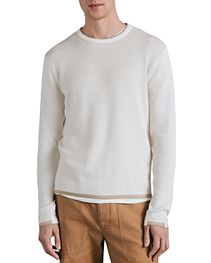 Rag & Bone Men's Harvey Two-tone Knit T-shirt In Ivory