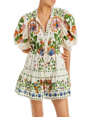 FARM Rio Summer Garden Cotton Mini Dress | Bloomingdale's