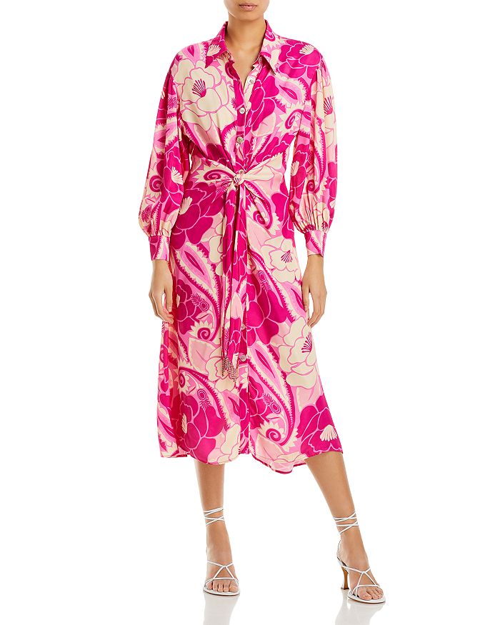 Self Portrait Women's Pink Jersey Midi Dress, Pink, 4 at  Women's  Clothing store