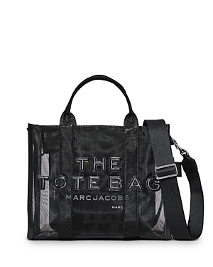 Marc Jacobs The Mesh Small Traveler Tote Bag In Blackout/nickel