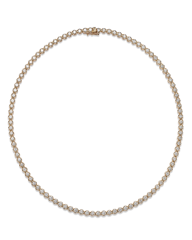 Bloomingdale's Fine Collection Diamond Crown-Set Tennis Necklace in 14K Yellow Gold, 8.00 tcw