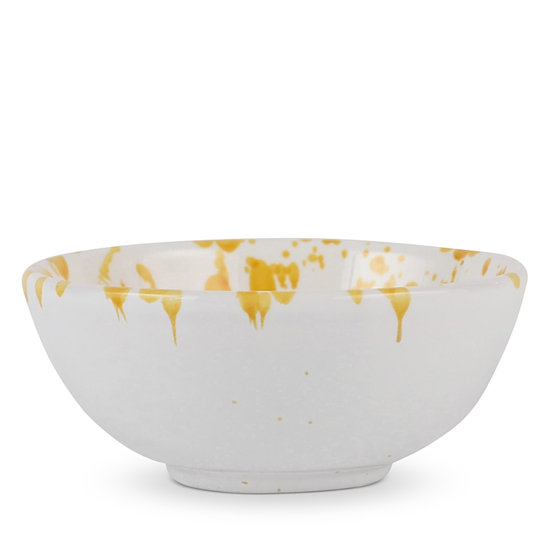 Vietri Amalfitana Splatter Dip Bowl By In Yellow Size Nut Bowl In Yellow