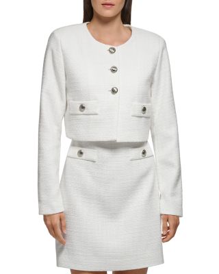 KARL LAGERFELD PARIS - Cropped Tweed Jacket