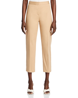 Kobi Halperin Jemma Straight-leg Stretch Cotton Pants In Khaki