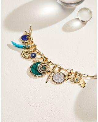 Small Cable Disc Amulet in 18K Yellow Gold with Malachite