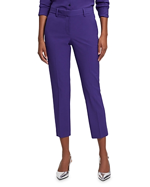 Theory Treeca Good Wool Cropped Pants In Blue Iris