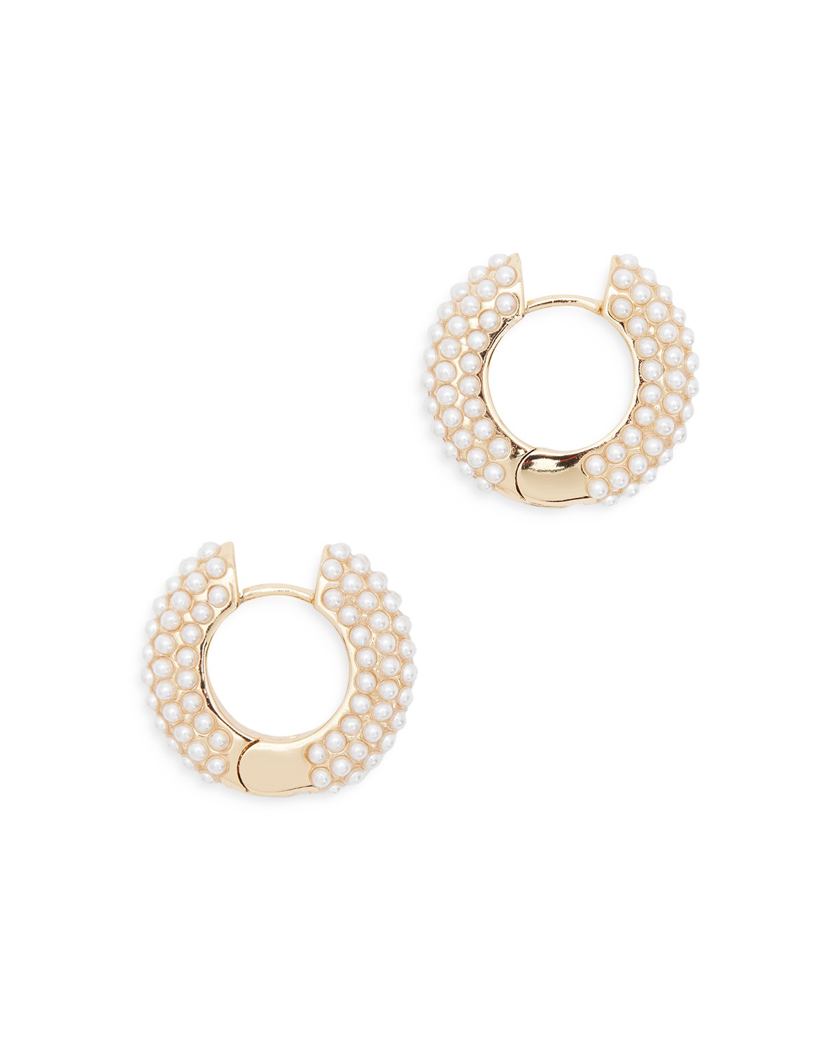 Chunky Imitation Pearl Huggie Earrings