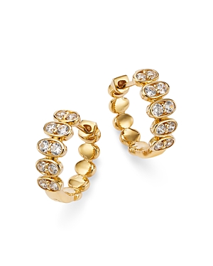 Bloomingdale's Diamond Hoop Earrings In 14k Yellow Gold, 0.33 Ct. T.w. - 100% Exclusive In Gold/white