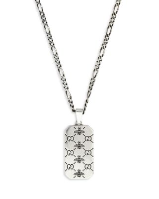 Sterling Silver Signature Dogtag Pendant Necklace, 23.6"