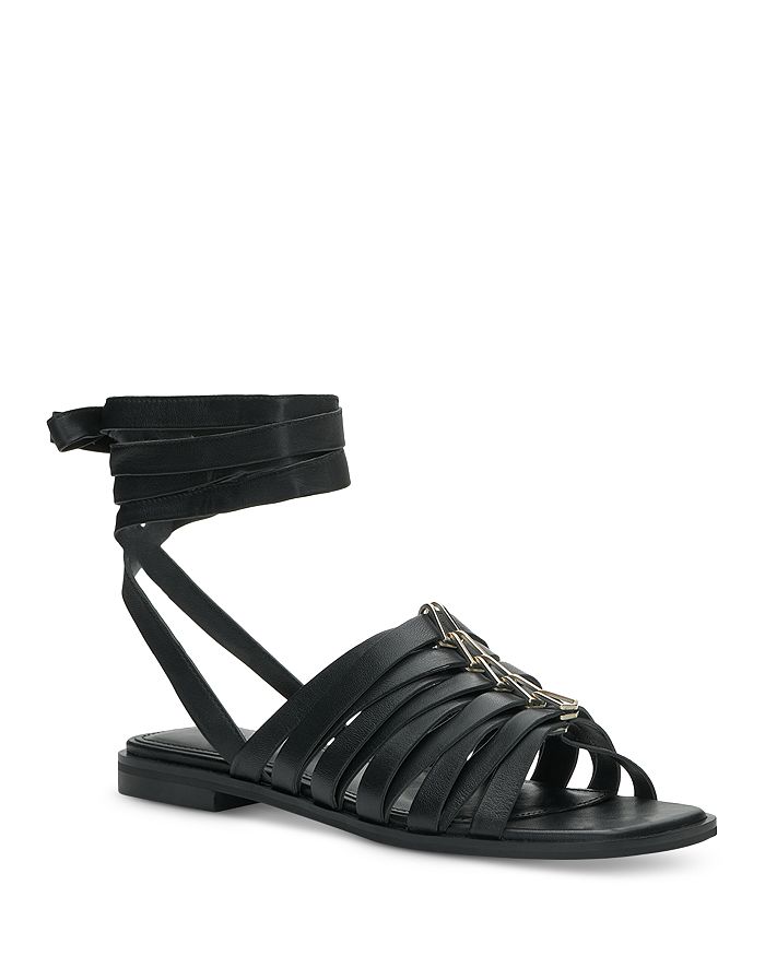 VINCE CAMUTO Women's Levelinn Square Toe Link Accent Strappy Sandals ...