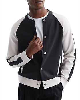 REISS - Giles Long Sleeved Interlocked Color Blocked Jacket  