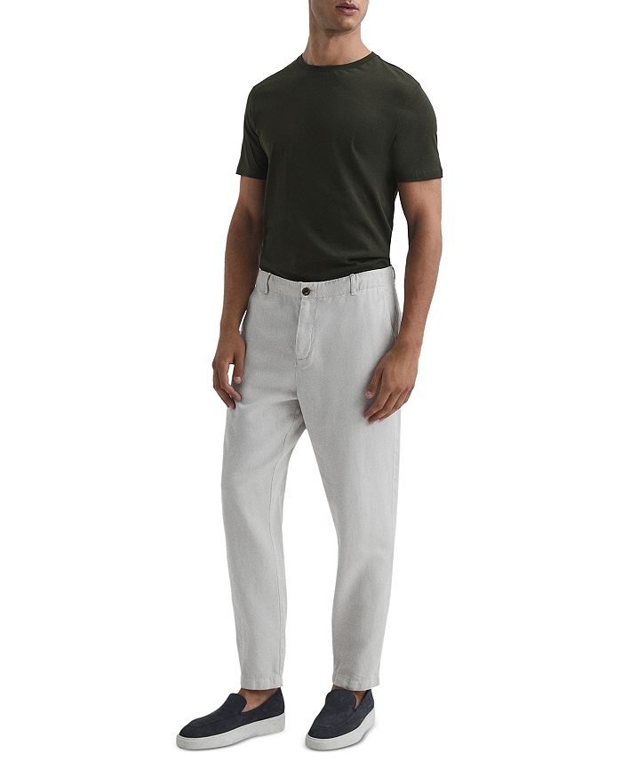 Reiss Bless Crewneck Tee In Oxidised Green