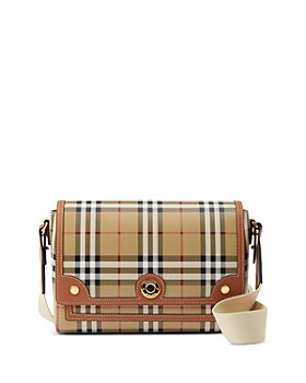 Burberry - Check & Leather Note Crossbody Bag