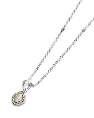 Sterling Silver & 18K Yellow Gold Rittenhouse White Topaz Pendant Necklace, 16"-18"