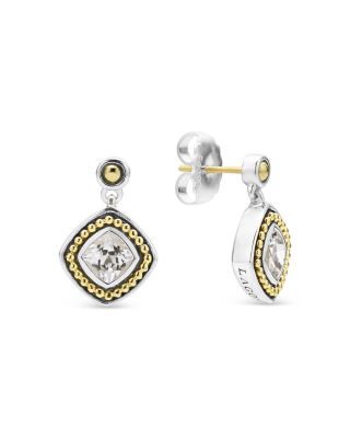 Lagos 18K Yellow Gold & Sterling Silver Rittenhouse White Topaz Drop Earrings