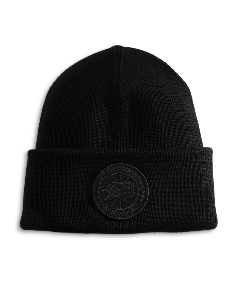 Canada Goose Arctic Disc Patch Beanie in Black/ Black