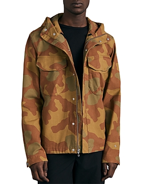 Rag & Bone Military Tactic Camo Print Stretch Cotton Jacket In Camo