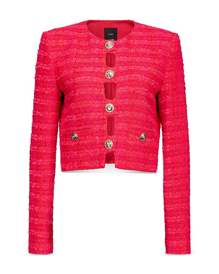 PINKO Cropped Tweed Jacket | Bloomingdale's