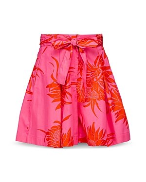 Pinko Belted Floral Print Shorts