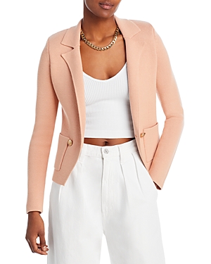 L Agence Sofia Knit Blazer In Dusty Pink