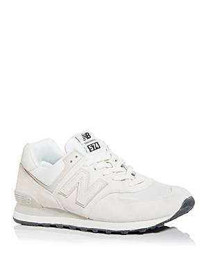New Balance Men's Classic 574 Low Top Sneakers In Alloy/white