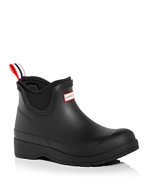 Hunter Neoprene Cuff Waterproof Chelsea Rain Boot In Black