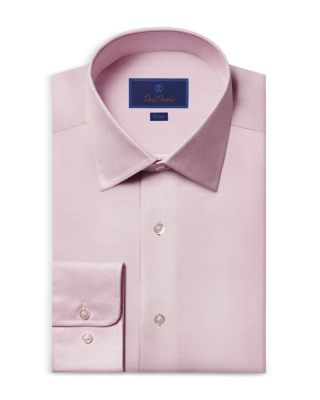 David Donahue - Trim Fit Royal Oxford Dress Shirt