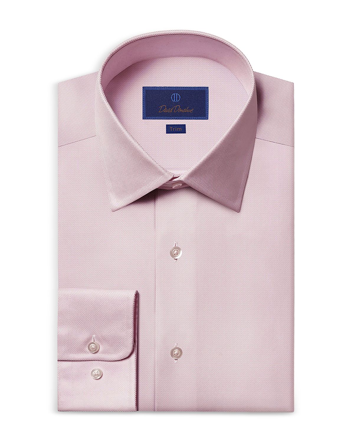 David Donahue Trim Fit Royal Oxford Dress Shirt