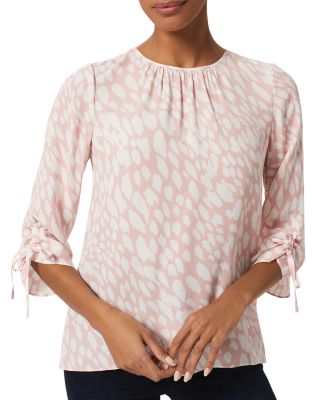 HOBBS LONDON - Cosette Printed Tie Cuff Blouse