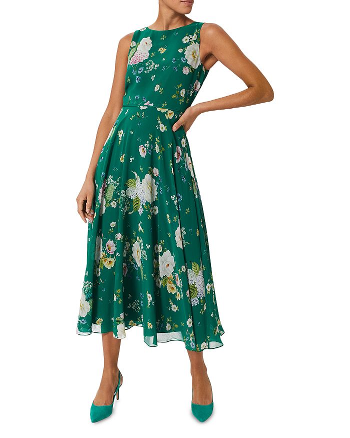 HOBBS LONDON Carly Sleeveless Midi Dress | Bloomingdale's