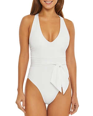 Becca by Rebecca Virtue Color Code Belted One Piece Swimsuit