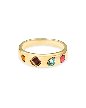 Shop Ettika Rainbow Ring In Multi/gold